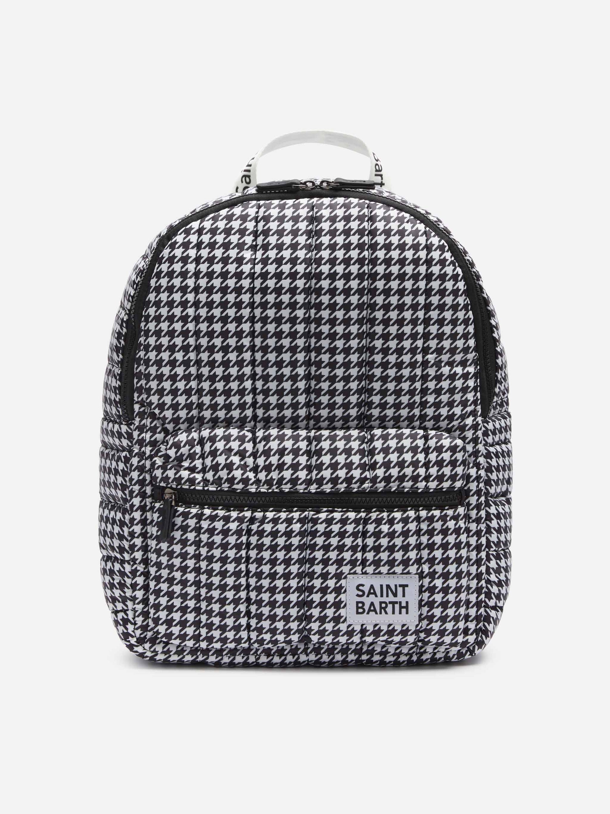 Puffer backpack with pied de poule print - MC2 Saint Barth