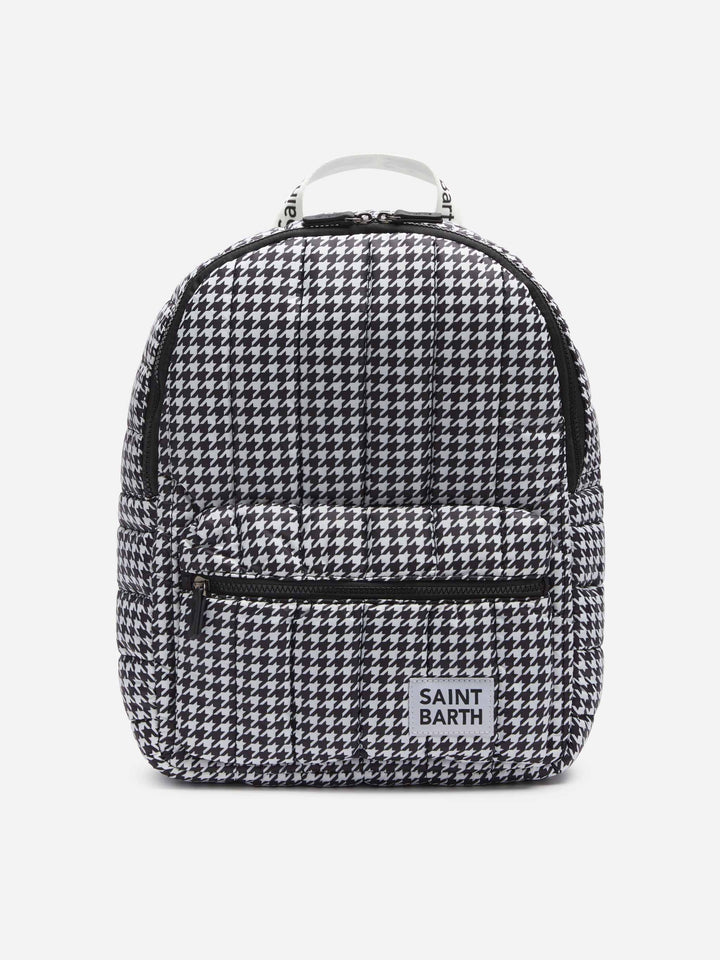 Puffer backpack with pied de poule print - MC2 Saint Barth