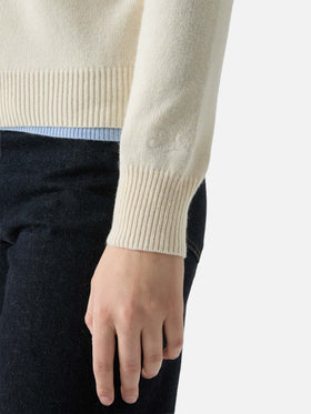 New Queen crewneck with Apres ski embroidery and jacquard