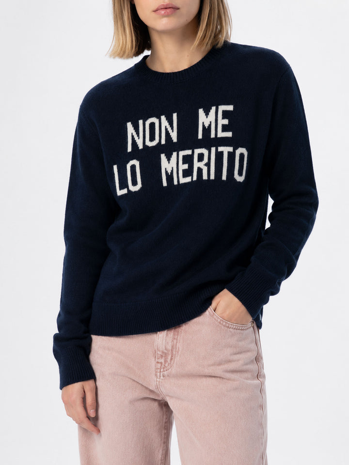 Nuevo jersey azul Queen con jacquard Non me lo merito 