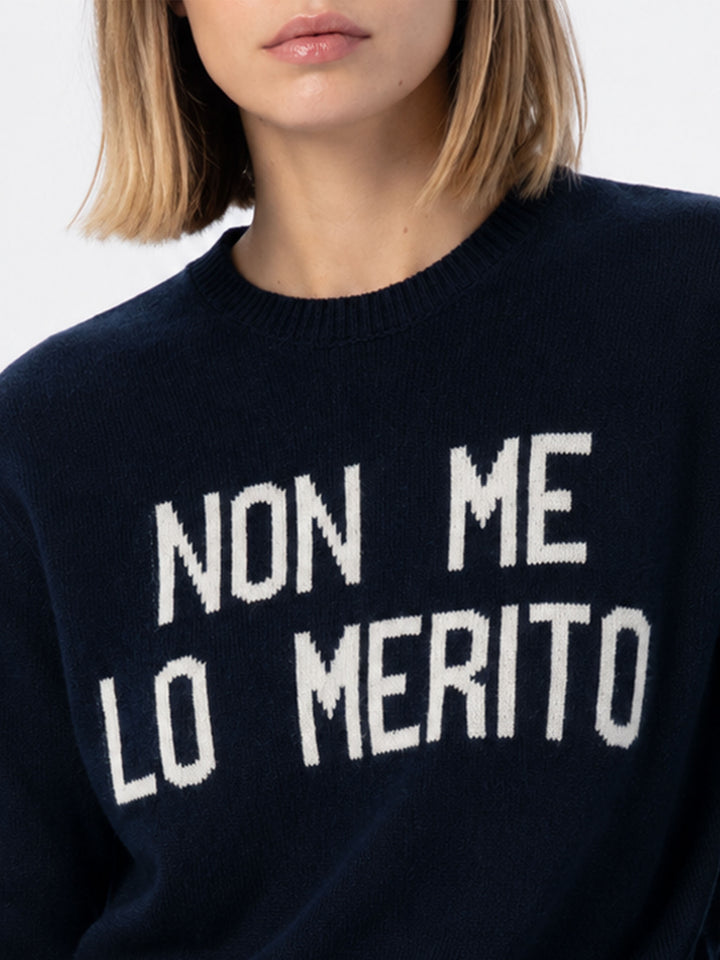 Nuevo jersey azul Queen con jacquard Non me lo merito 