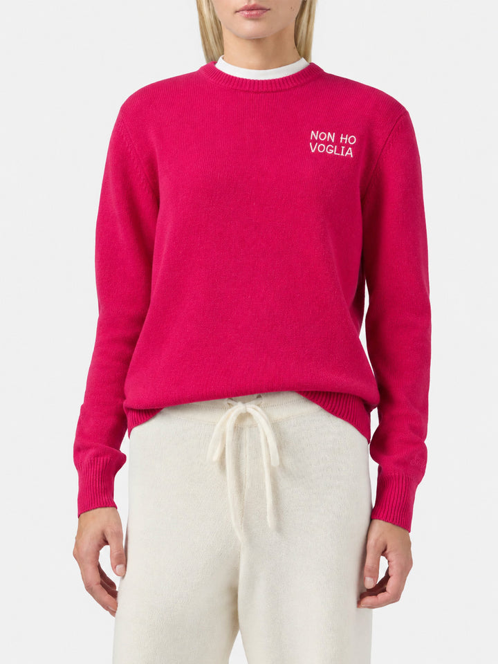Jersey New Queen burdeos con bordado non ho voglia 