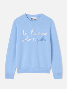New Queen Rundhals-Sweatshirt mit Stickerei „Io che amo solo te(quila)“ 