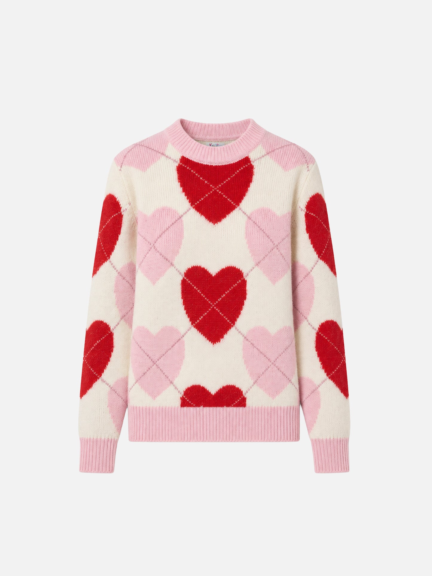 Nouveau pull ras-du-cou New Queen Soft avec jacquard cœur 