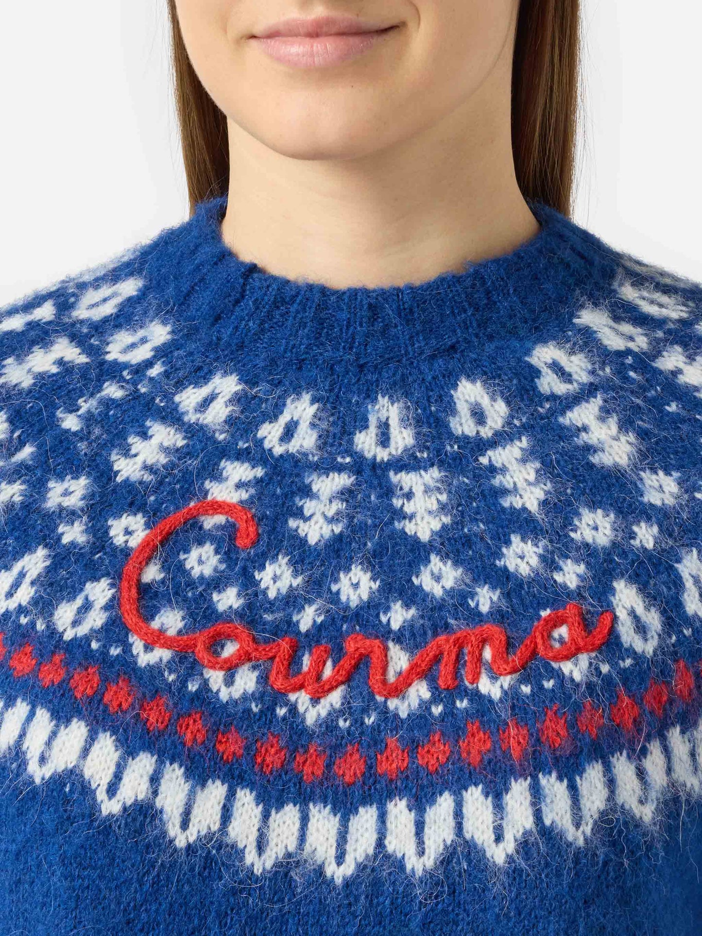 Blue New Queen Nordic Soft jacquard sweater