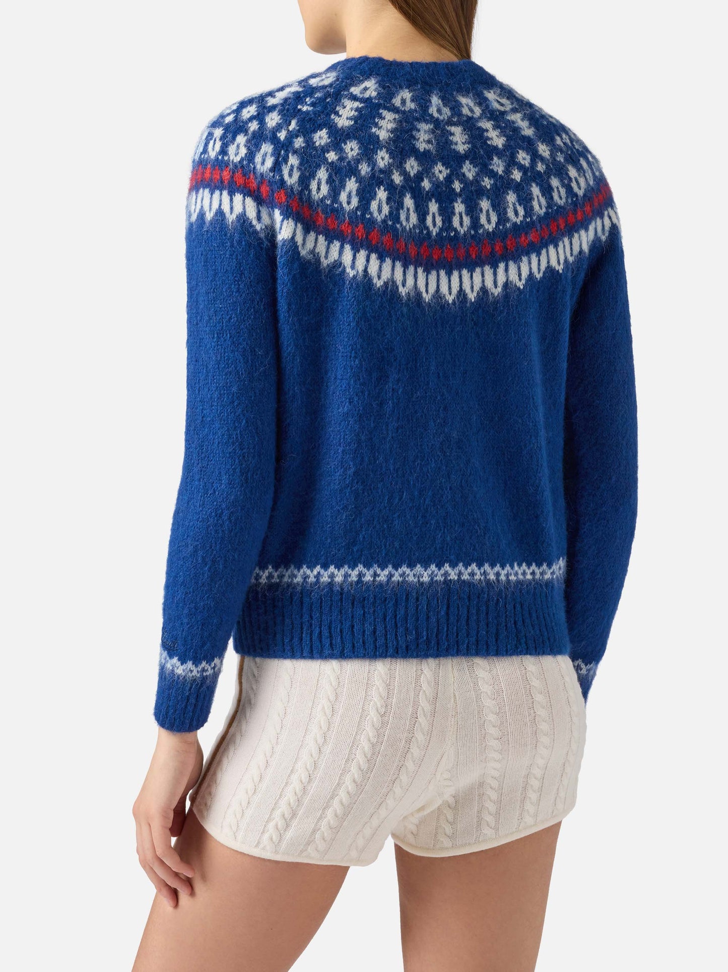 Blue New Queen Nordic Soft jacquard sweater