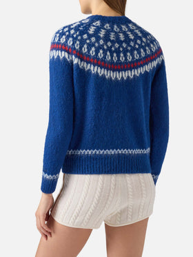 Blue New Queen Nordic Soft jacquard sweater