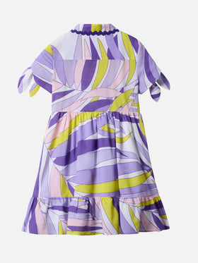 Baumwollkleid Queenie mit Palmenmuster