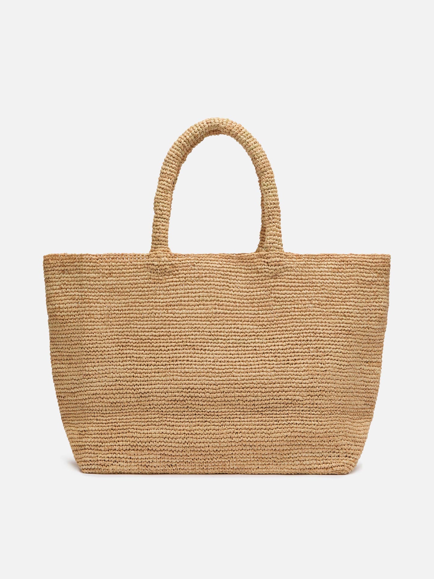 Beige Raffia Beach bag with cotton pouch - MC2 Saint Barth