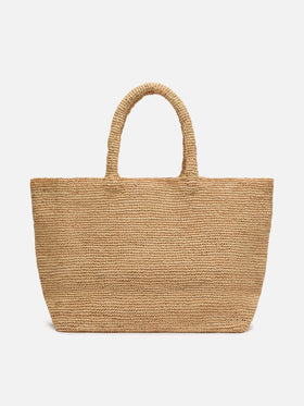 Beige Raffia Beach bag with cotton pouch - MC2 Saint Barth