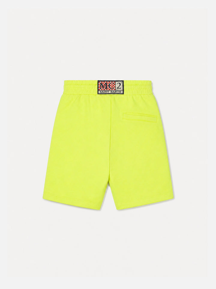 Fluo yellow cotton bermuda shorts Randle Jr