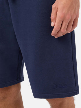 Randle Bermuda-Shorts aus marineblauem Baumwollfleece 