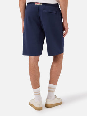 Randle Bermuda-Shorts aus marineblauem Baumwollfleece 