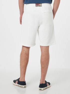 Randle – Bermudashorts aus weißem Baumwollfleece