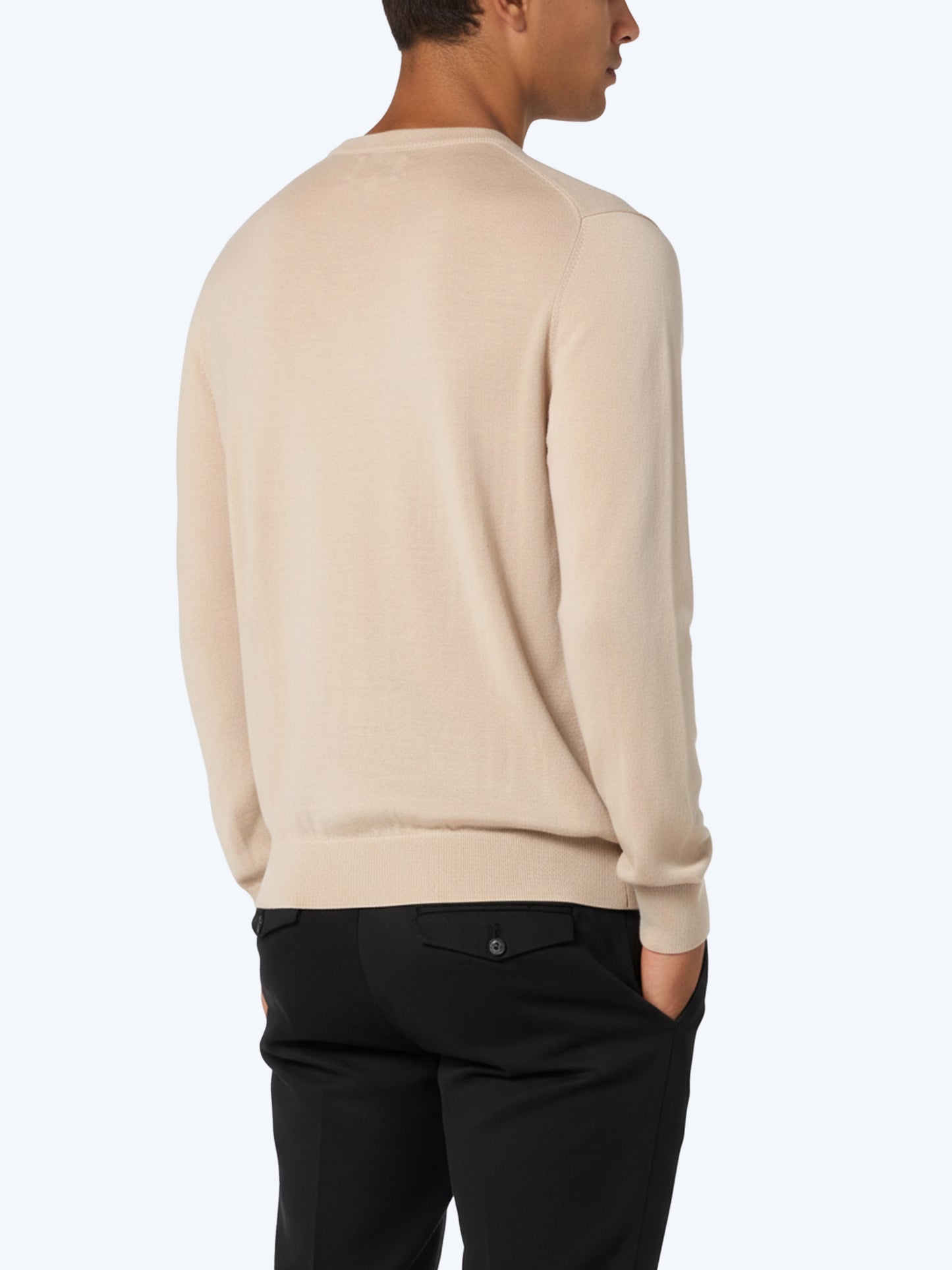 Beiger Pullover aus Merinowolle für Herren von Regent