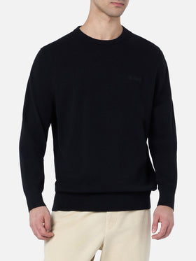 Man black cashmere blend crewneck sweater Regent - MC2 Saint Barth