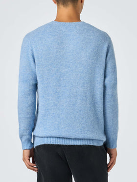 Man light blue crewneck stretch sweater Regent - MC2 Saint Barth