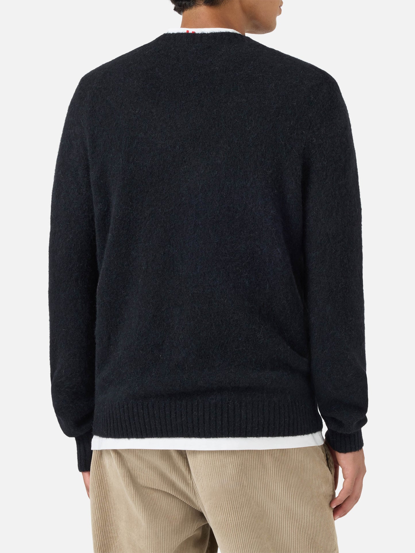 Maglione girocollo Regent in ALPACA STRETCH nera