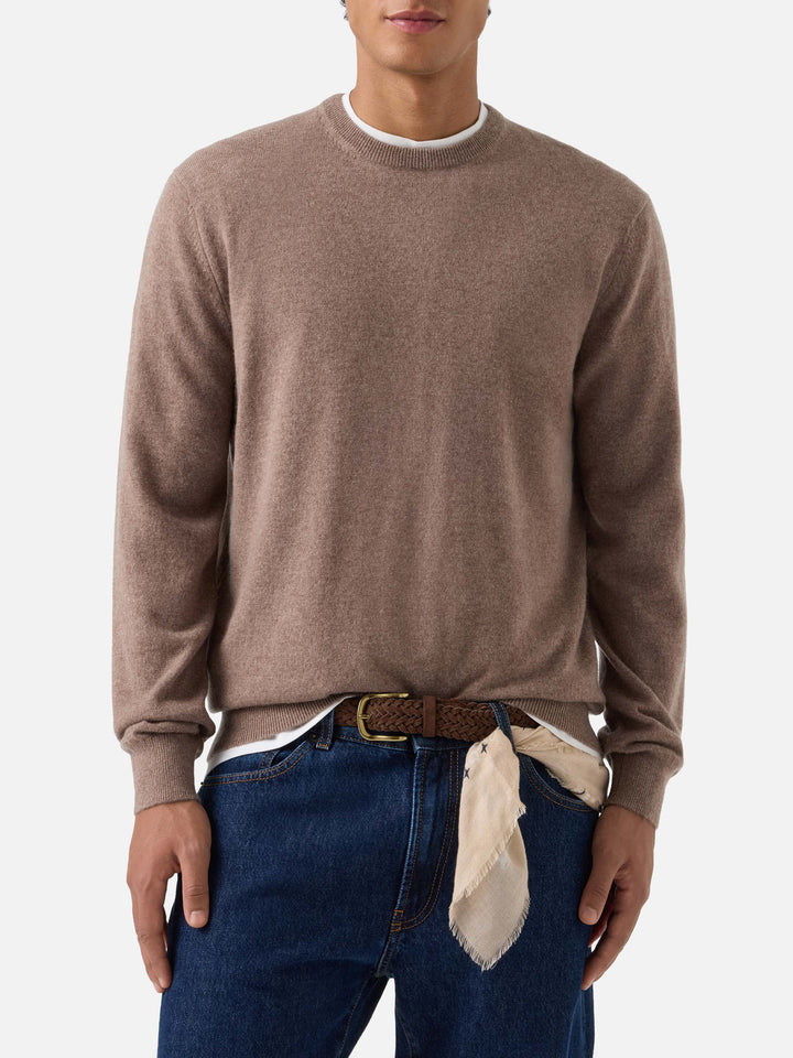 Beige Regent cashmere crewneck