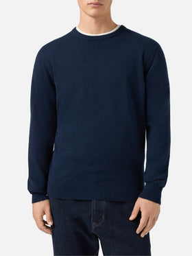 Maglione Regent in 100% CASHMERE blu notte