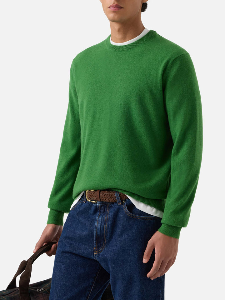 Green Regent cashmere crewneck