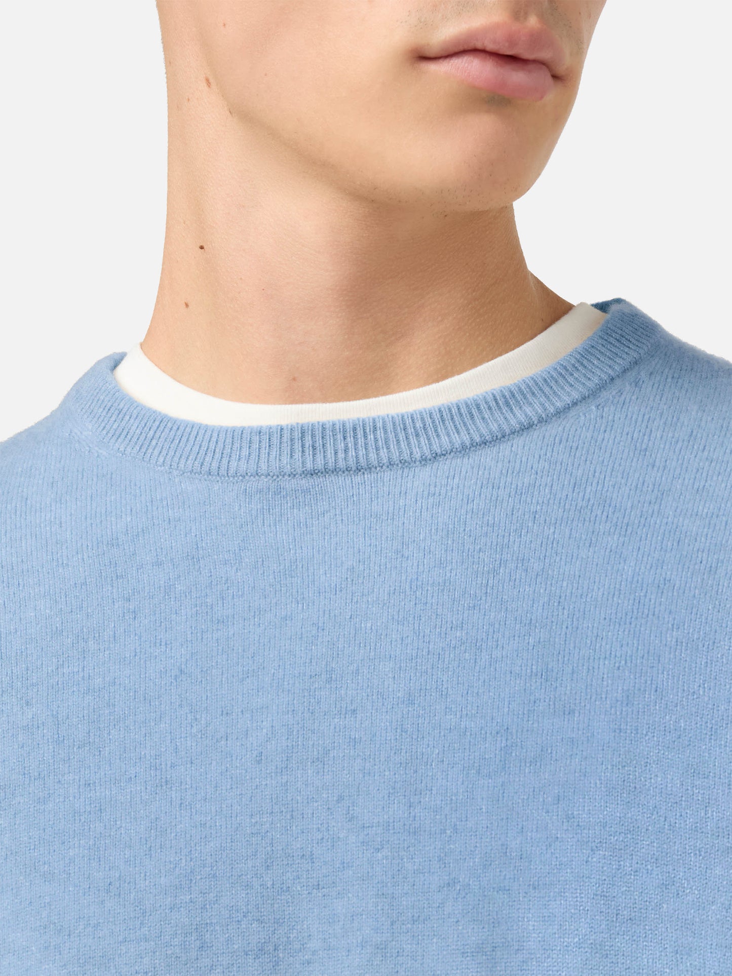 Maglione Regent in 100% CASHMERE azzurro