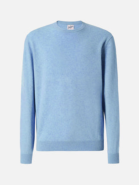 Maglione Regent in 100% CASHMERE azzurro