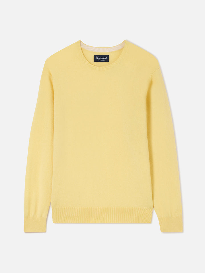Girocollo Regent in cashmere giallo