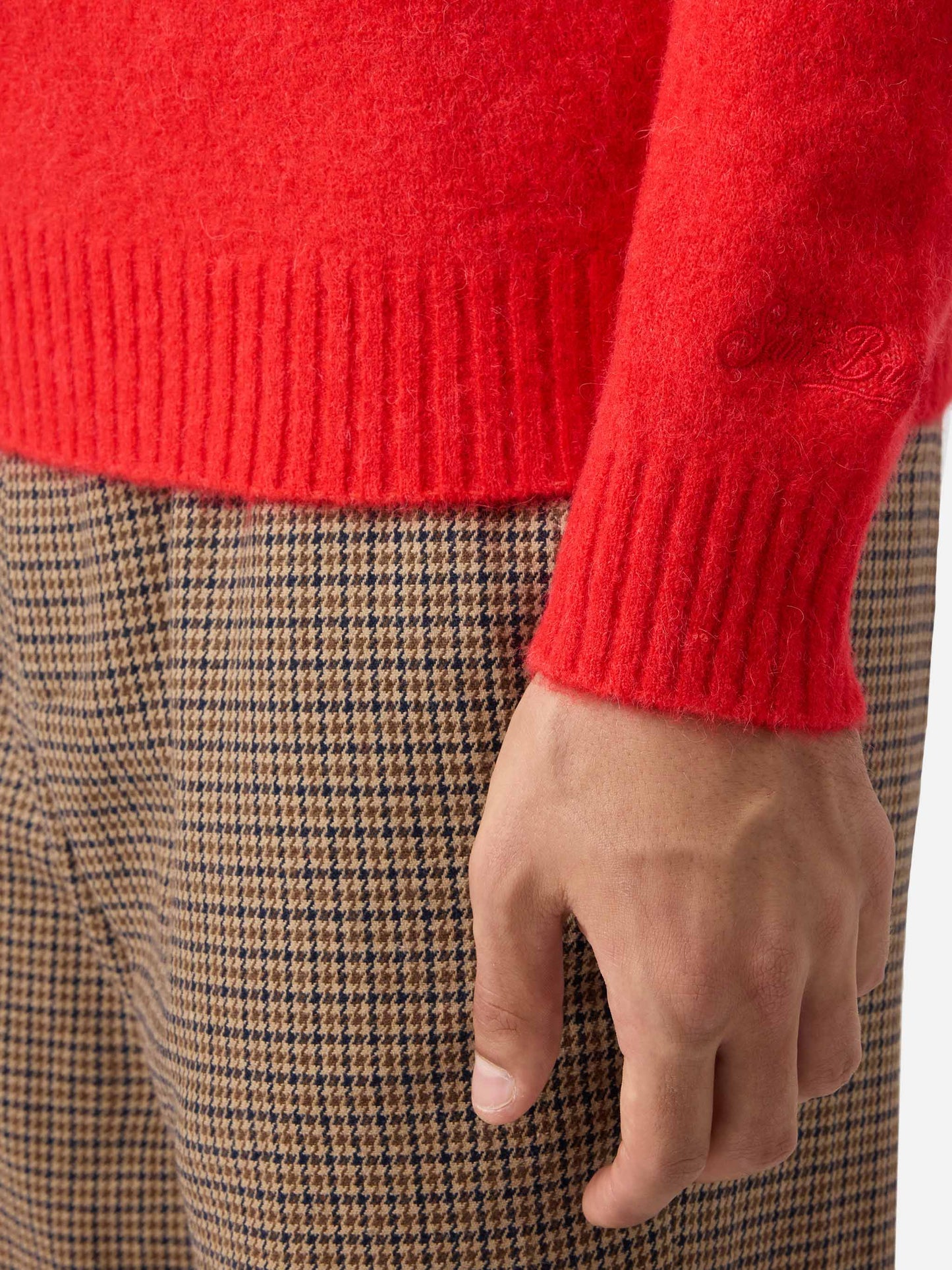 Regent red stretch alpaca sweater