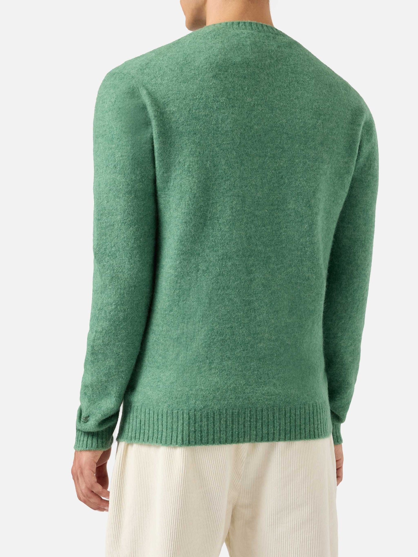 Maglione Regent in alpaca stretch verde salvia