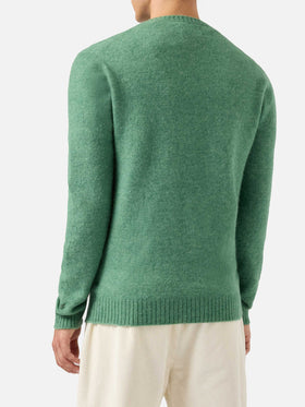 Maglione Regent in alpaca stretch verde salvia