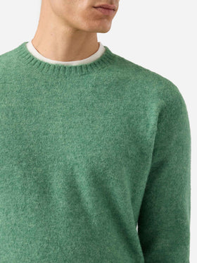Maglione Regent in alpaca stretch verde salvia