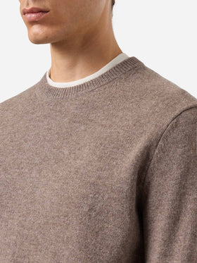 Maglione Regent in lambswool nocciola