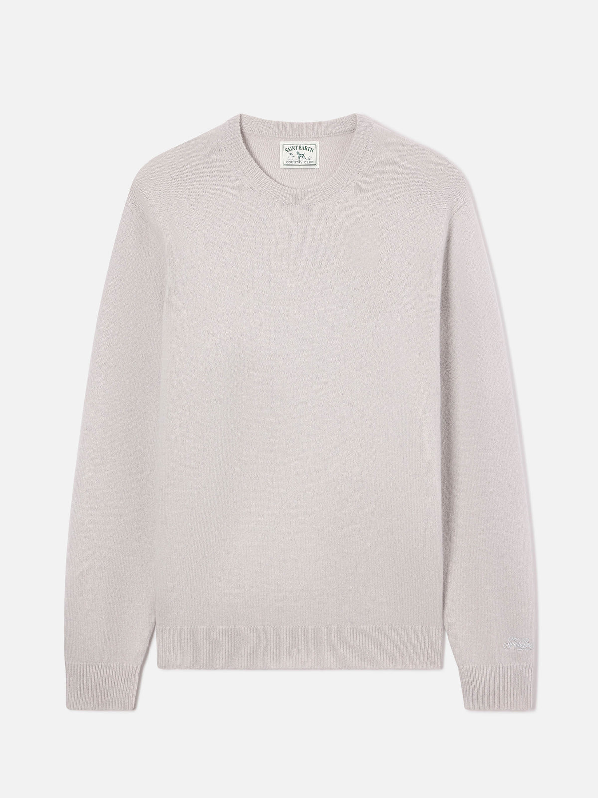 Jersey de cuello redondo Grey Regent en lana de cordero 
