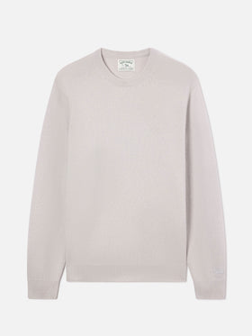 Jersey de cuello redondo Grey Regent en lana de cordero 