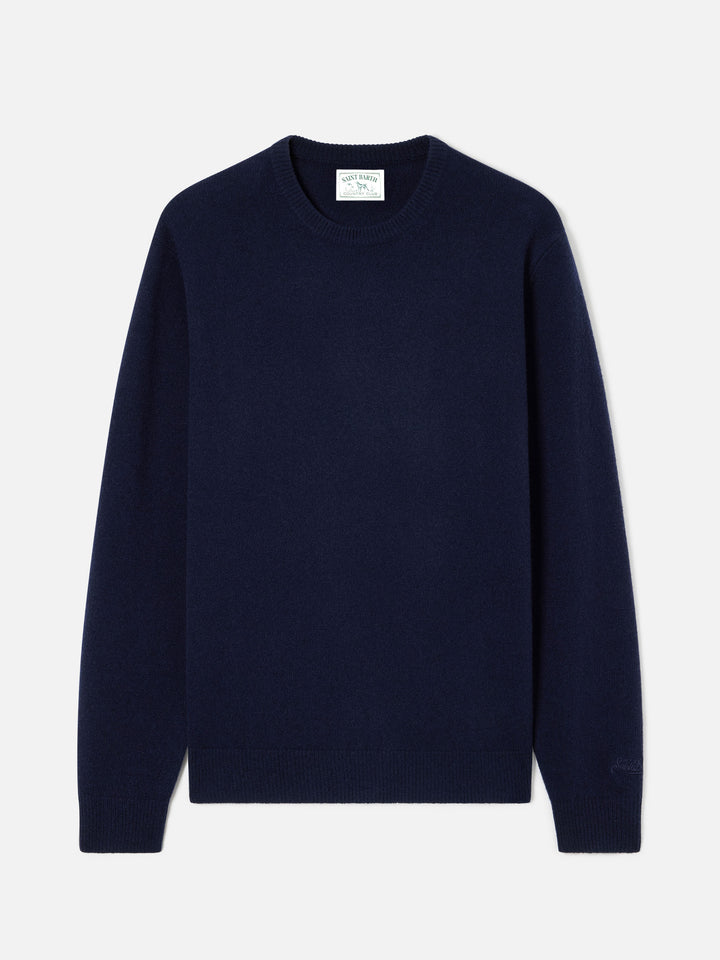 Navy blue Regent lambswool crewneck