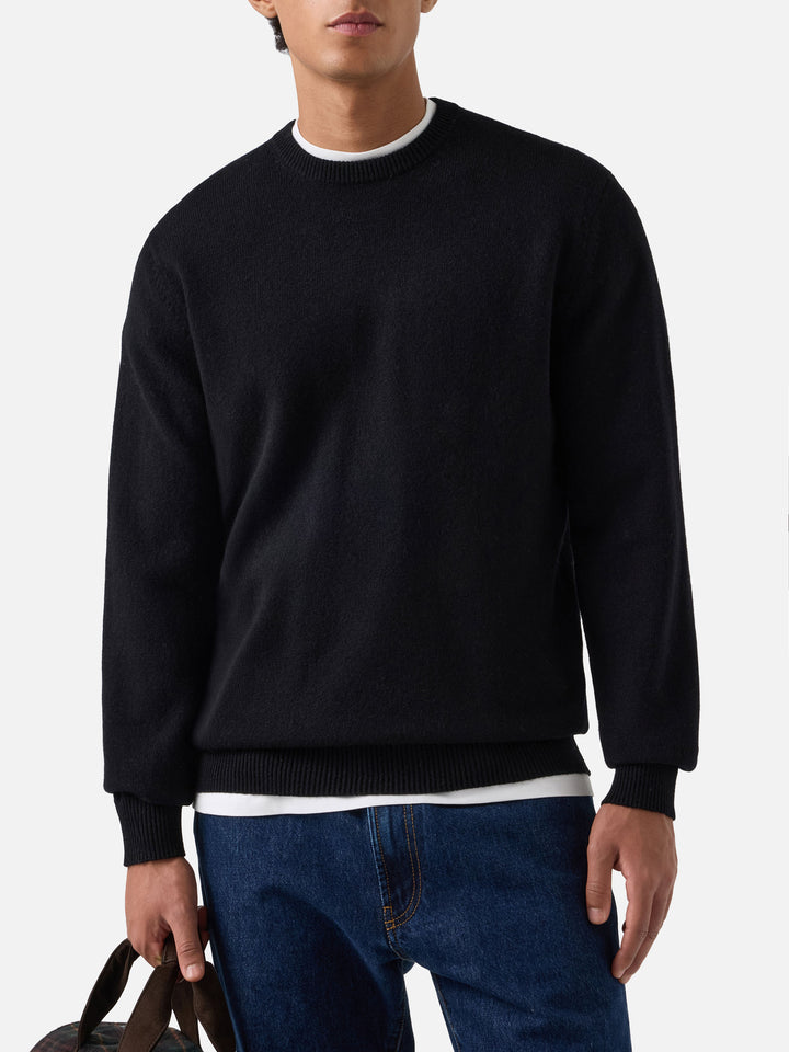 Pull col rond Black Regent en laine d'agneau 