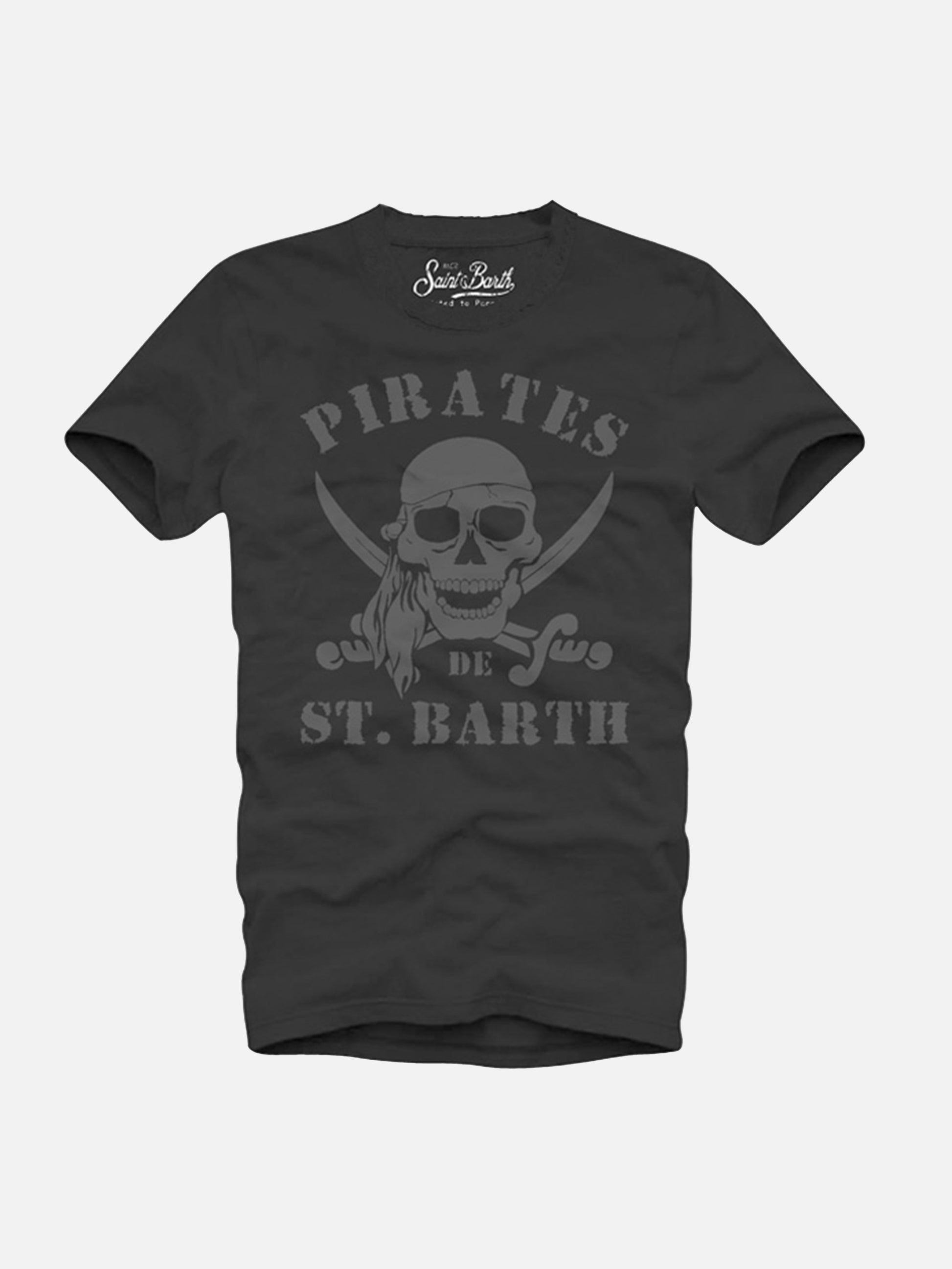 Rock cotton t-shirt with pirate faded print - MC2 Saint Barth