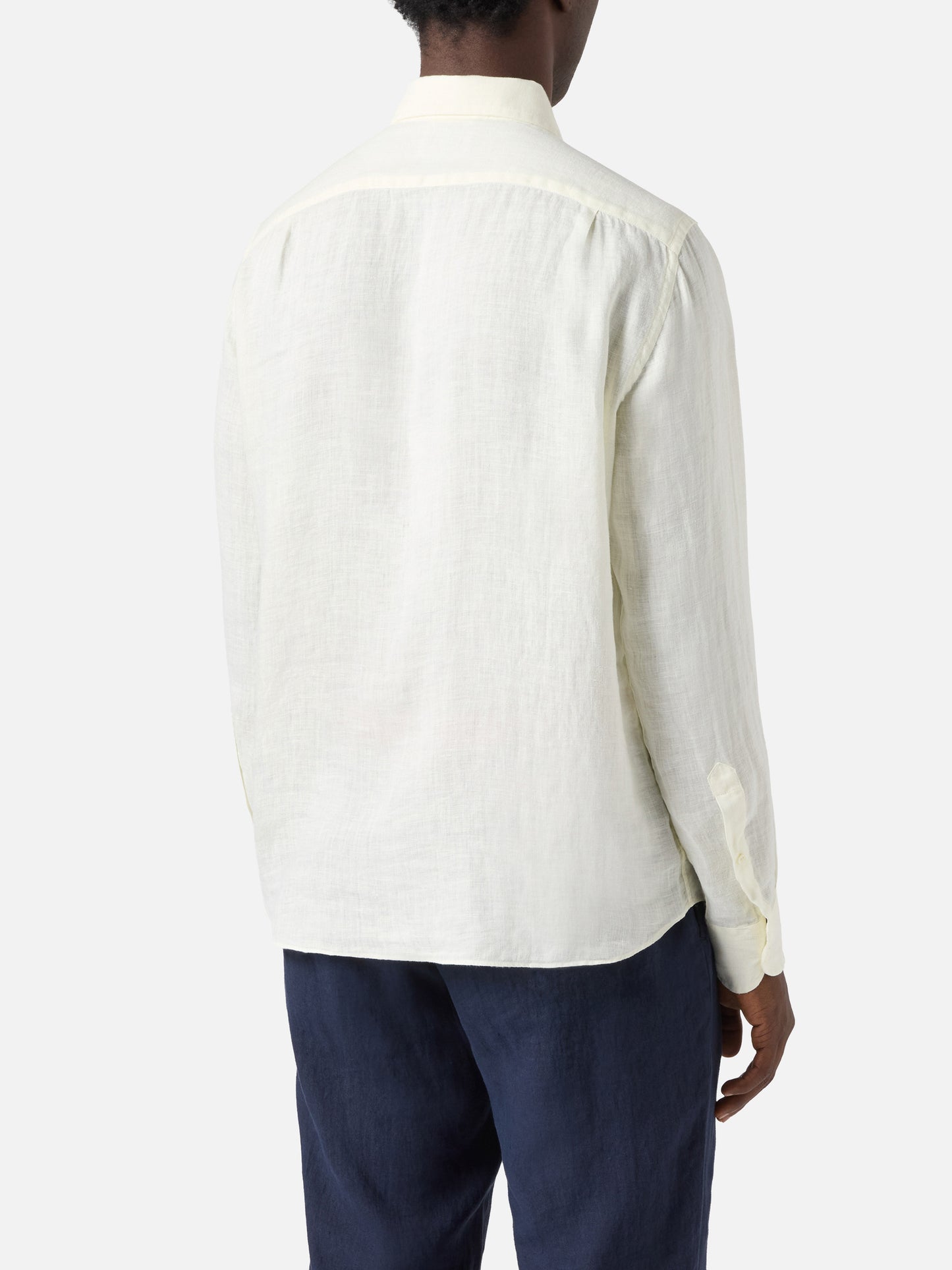 Cream Raphael shirt in pure linen