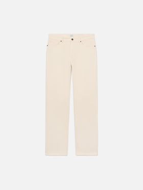 Beigefarbene Riverdale Five-Pocket-Hose aus Baumwolle 