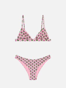 Rylie Lido Triangel-Bikini mit floralem Print 