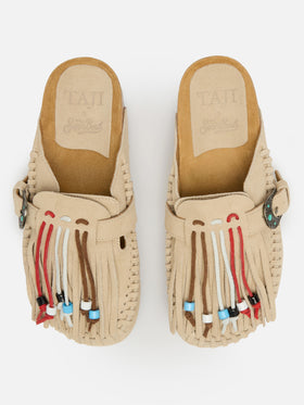 Caribe sandals in suede beige | TAJI SPECIAL EDITION