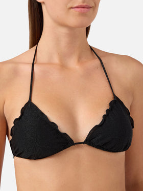 Bikini triangle Sagittarius Moon en lurex noir 