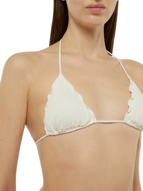 White cream classic triangle bikini Sagittarius Moon - MC2 Saint Barth