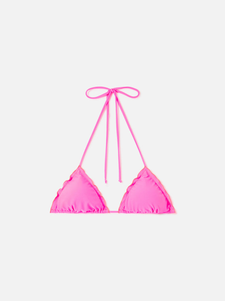 Fluo-pinkes Triangel-Bikini-Top Sagittarius 