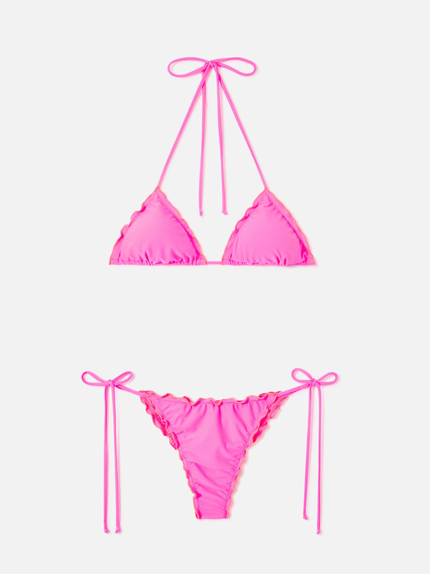 Sagittarius Miami fluo yellow triangle bikini