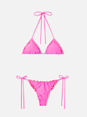 Sagittarius Miami fluo yellow triangle bikini