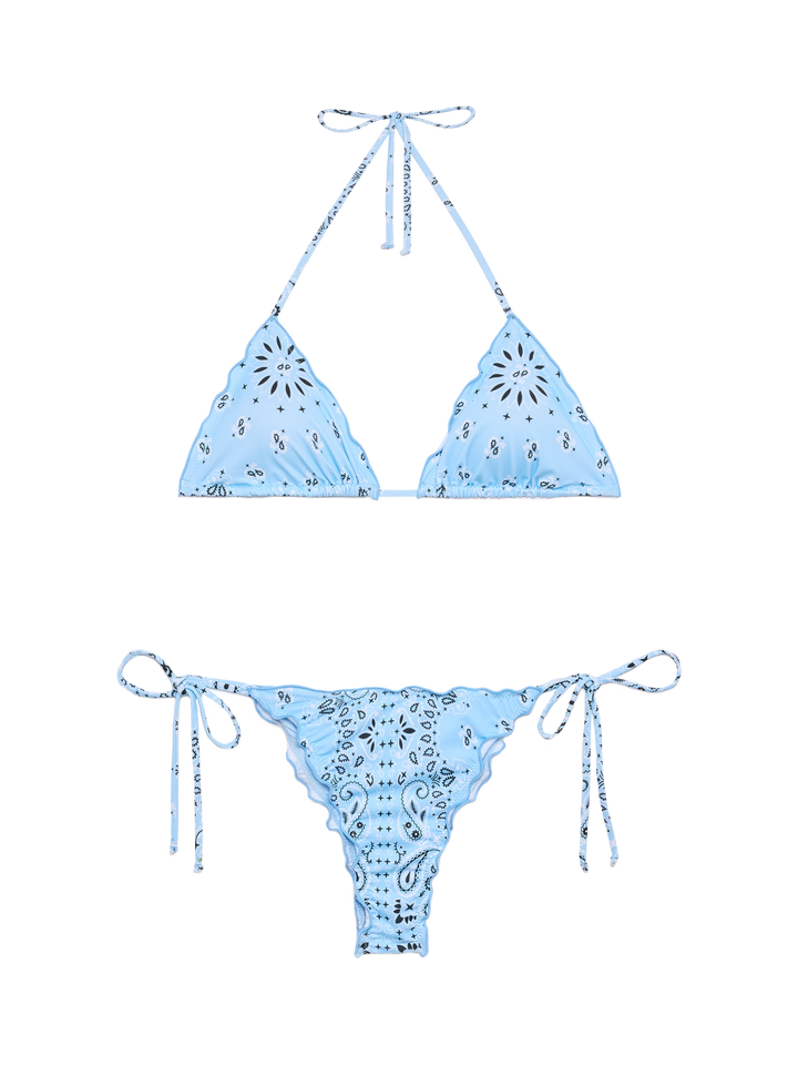 Classic triangle bikini Sagittarius Miami with bandanna print - MC2 Saint Barth