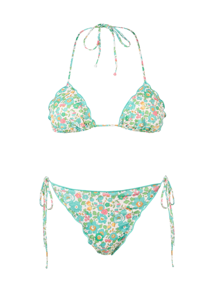 Woman Betsy classic triangle bikini Sagittarius Miami | MADE WITH LIBERTY FABRIC - MC2 Saint Barth