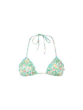 Woman Betsy classic triangle beach top Sagittarius | MADE WITH LIBERTY FABRIC - MC2 Saint Barth